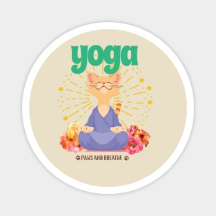 Cat yoga Magnet